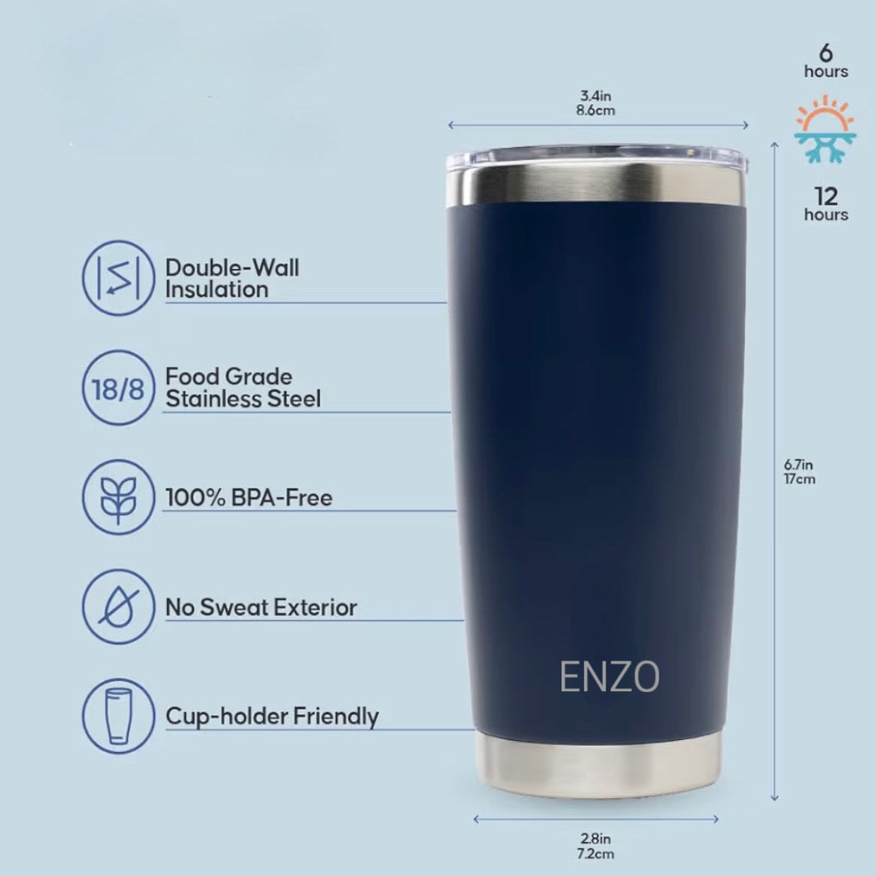 Royal Blue Coffee Tumbler