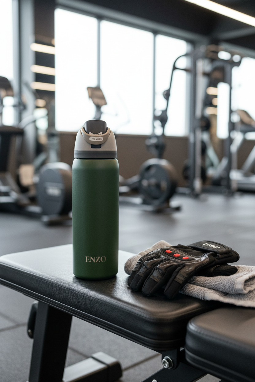 ENZO Green Water Flask — Gym